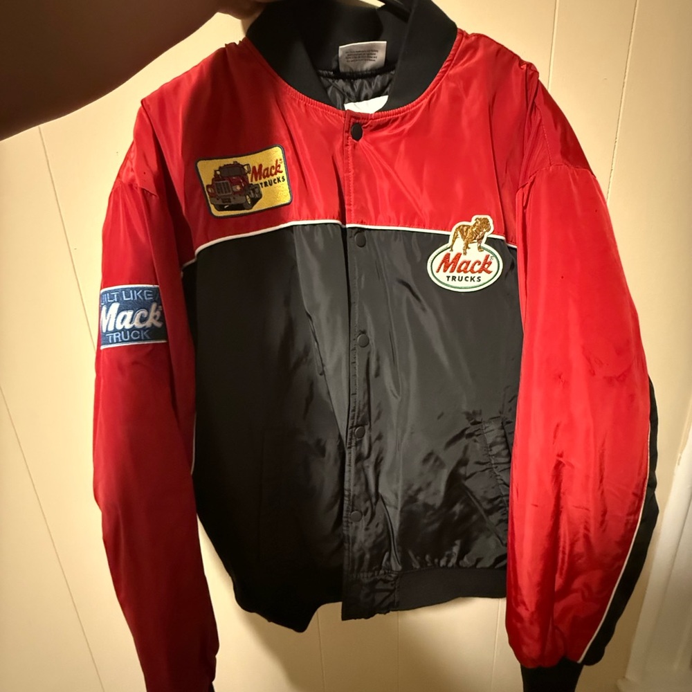 Cotton On Red and Black Bomber Jacket